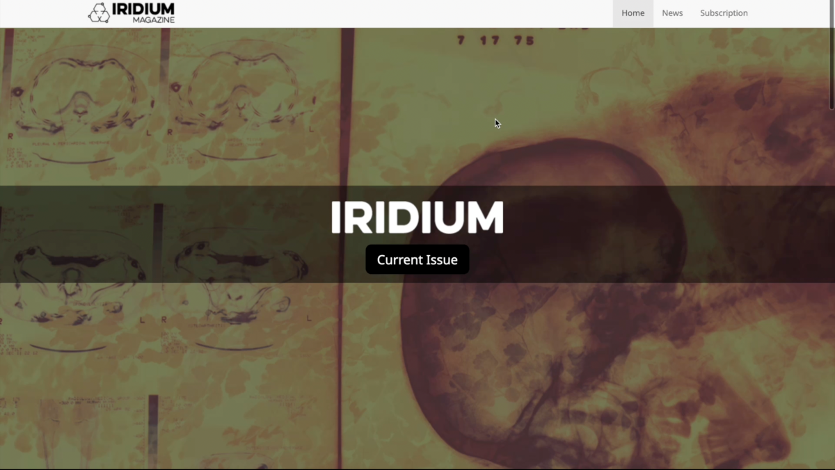 Used Bootstrap and a parallax design for a custom WordPress theme. Designed for a (now lapsed) science fiction and fantasy literary journal (Iridium Zine)